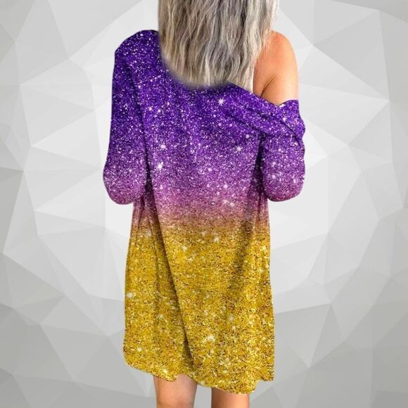 TRENDSI Women's Multi Color Plus Size Gradient Button-Up LongSleeve Cardigan 2X - Picture 8 of 14
